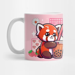 Red Panda Boba Mug